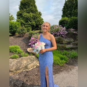 Sherri Hill one shoulder periwinkle size 2